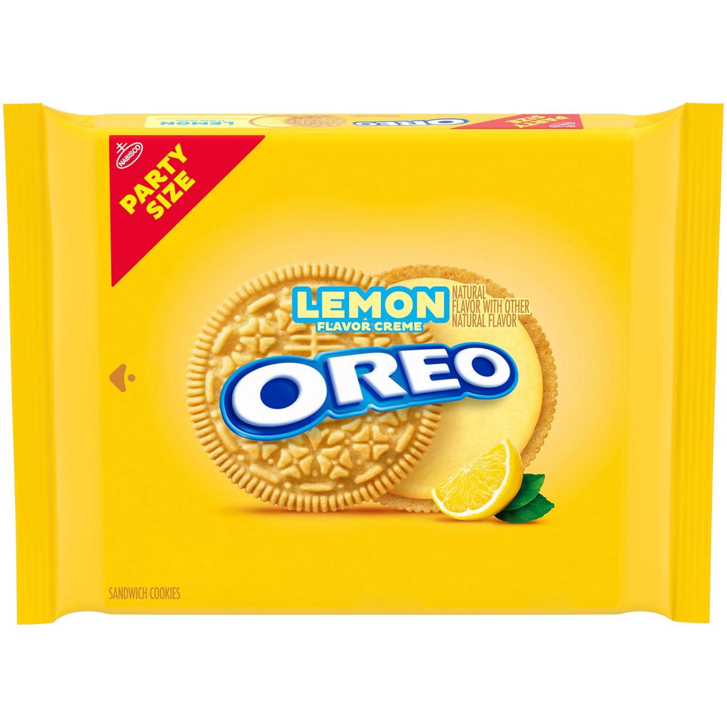 OREO Lemon Creme Sandwich Cookies, Party Size.